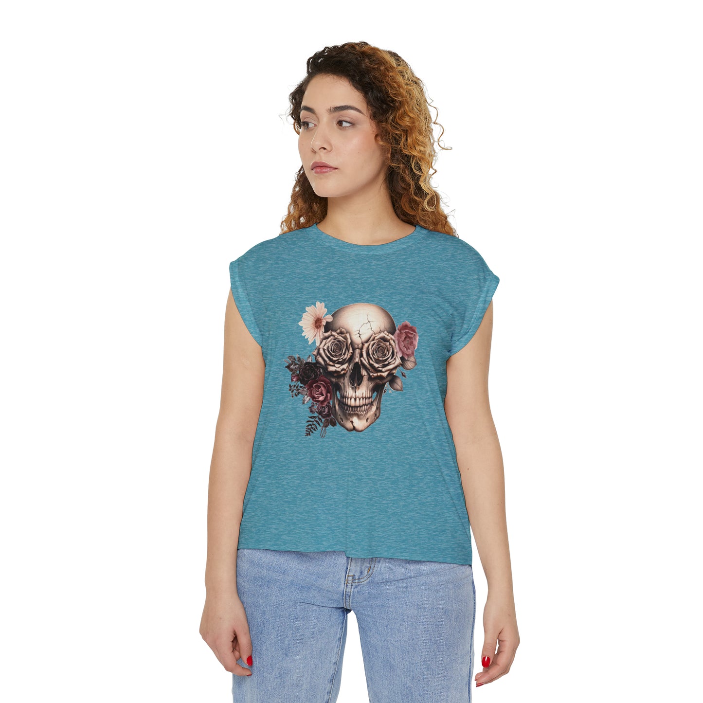 Rustic Garden Skull Muscle Tee