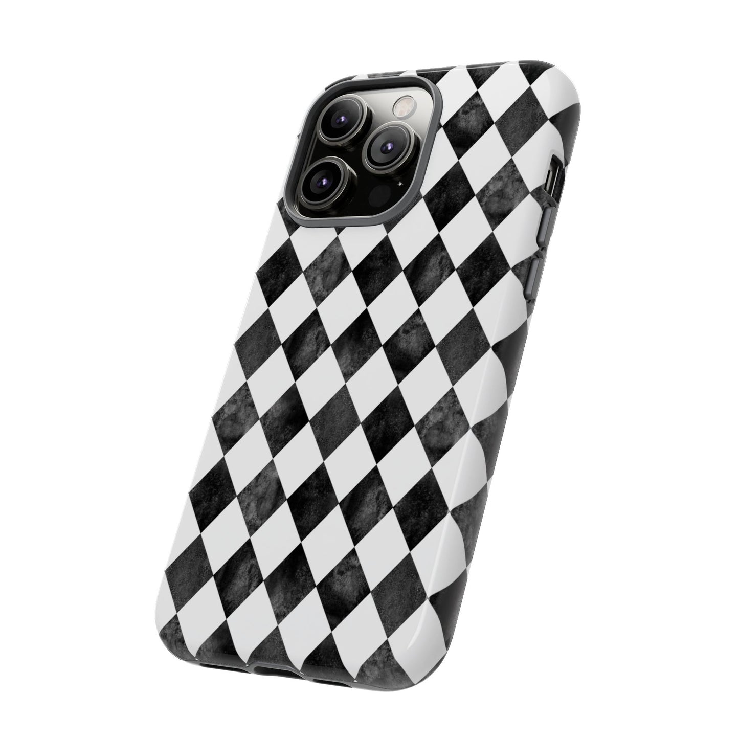 Vintage Harlequin Black & White iPhone Case
