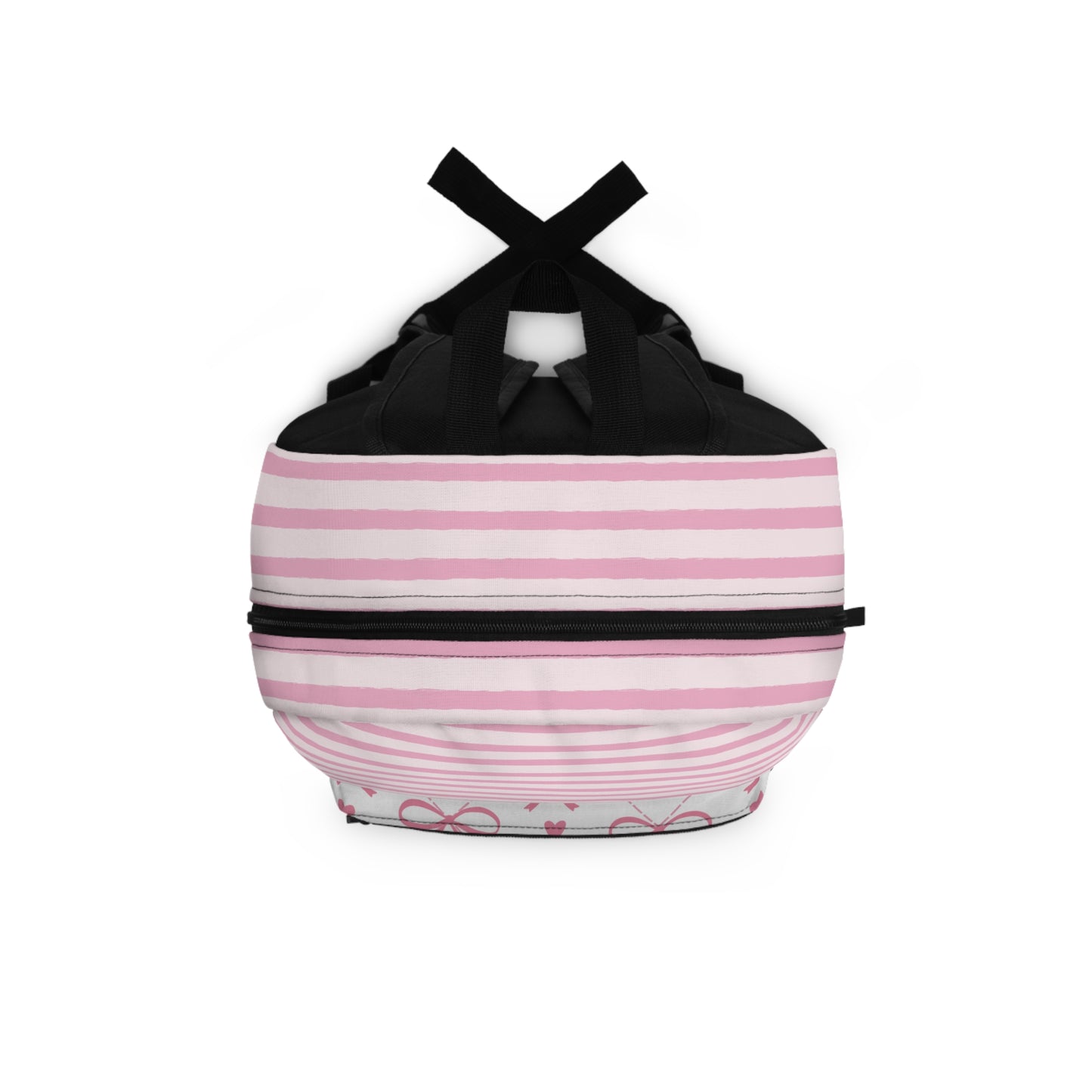 Pink Striped Bow Backpack