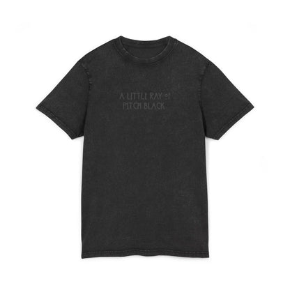 A Little Ray of Pitch Black Acid Washed Tee
